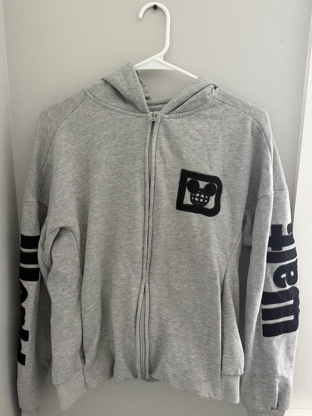 Walt Disney World Gray Zip-Up Hoodie Size Small